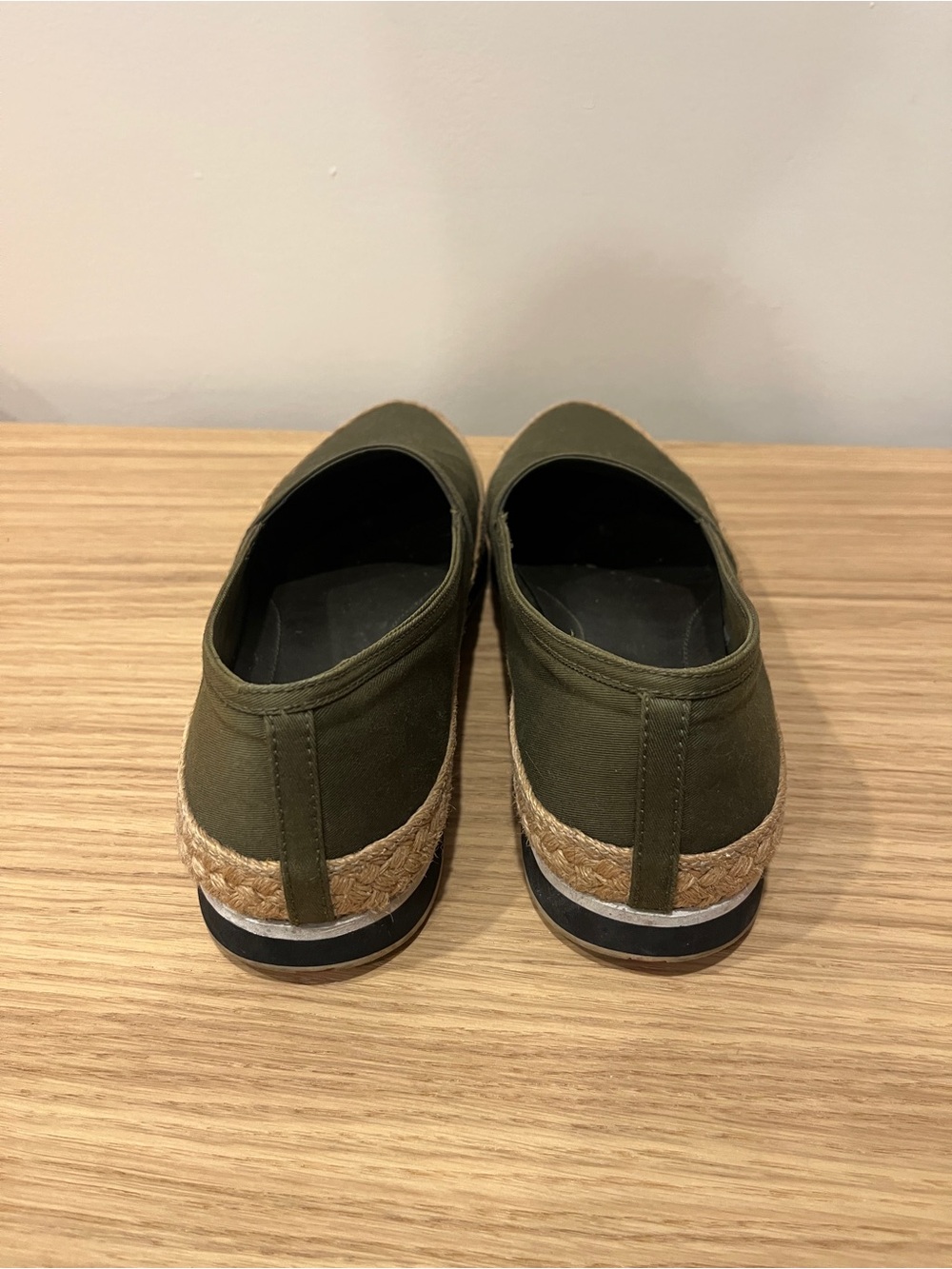 Prada Olive Green Espadrille Slip-On Shoes - Picture 5 of 6